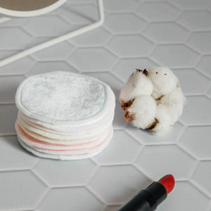 La Maison du Bambou Lot de 20 cotons démaquillants réutilisables de couleur